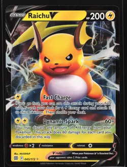 Raichu V 045/172 SWSH09: Brilliant Stars Ultra Rare Pokemon Card - Image 1