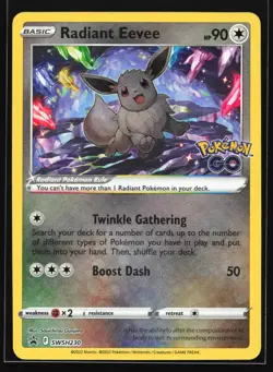 Radiant Eevee SWSH230 SWSH: Sword & Shield Black Star Promo Pokemon Card - Image 1