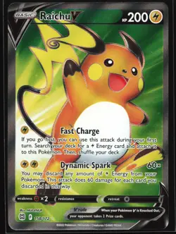 Raichu V (Full Art) 158/172 SWSH09: Brilliant Stars Ultra Rare Pokemon Card - Image 1