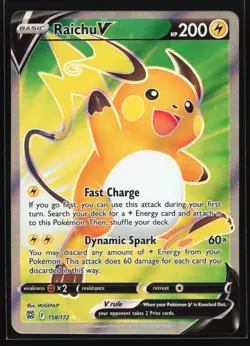 Raichu V (Full Art) 158/172 SWSH09: Brilliant Stars Ultra Rare Pokemon Card - Image 1