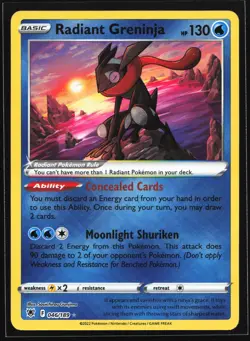 Radiant Greninja 046/189 SWSH10: Astral Radiance Ultra Rare Pokemon Card - Image 1