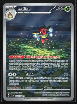 Pokemon Ledian 144/142 Stellar Crown Illustration Rare Holo NM - Image 1