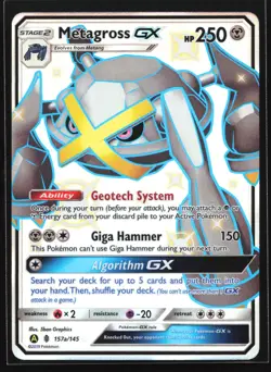 Pokemon Metagross GX 157a/145 Hidden Fates Ultra Ball Coll. Full Art Promo NM - Image 1