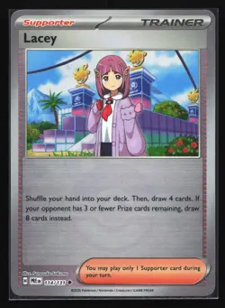 Pokemon Lacey 114/131 Prismatic Evolutions Pokeball Reverse Holo NM - Image 1