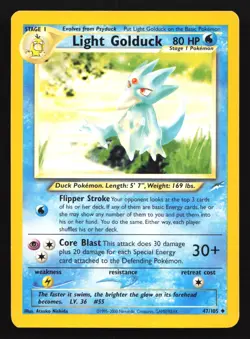Pokemon Light Golduck 47/105 WotC Neo Destiny Unlimited Uncommon LP - Image 1