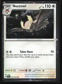Pokemon Noctowl 127/162 Temporal Forces Cosmos Holo Promo NM - Image 1