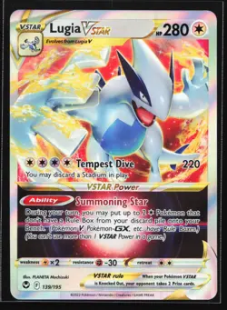 Pokemon Lugia VSTAR 139/195 Silver Tempest Ultra Rare Holo NM - Image 1