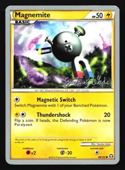 Pokemon Magnemite 68/102 HGSS Triumphant World Championships 2011 NM - Image 1