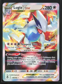 Pokemon Lugia VSTAR 139/195 Silver Tempest Ultra Rare Holo NM - Image 1