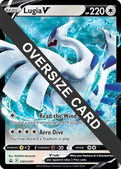 Pokemon Lugia V SWSH301 Sword & Shield JUMBO/OVERSIZED Holo Black Star Promo - Image 1