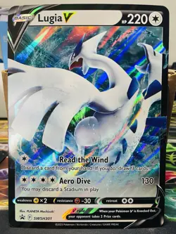 Pokemon Lugia V SWSH301 Sword & Shield JUMBO/OVERSIZED Holo Black Star Promo - Image 2
