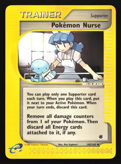 Pokemon Nurse 145/165 Expedition Uncommon Pokemon Card - Image 1