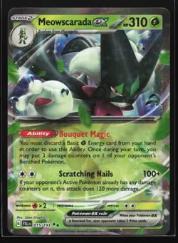 Pokemon Meowscarada ex 015/193 Paldea Evolved Double Rare Holo NM - Image 1