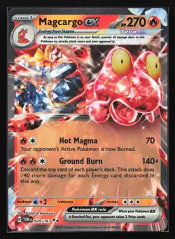Pokemon Magcargo ex 029/167 Twilight Masquerade Double Rare Holo NM - Image 1
