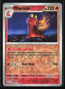Pokemon Magcargo 029/162 Temporal Forces Reverse Holo Rare NM - Image 1