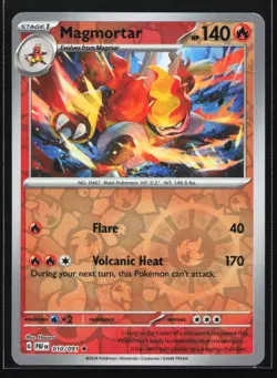 Pokemon Magmortar 010/091 Paldean Fates Reverse Holo Rare NM - Image 1