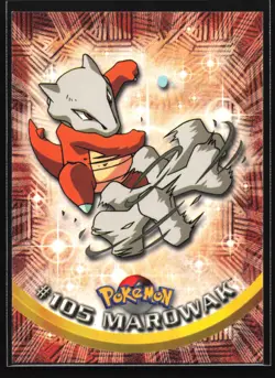 Pokemon Marowak #105 Topps TV Animation Series 2 Blue Logo - Image 1
