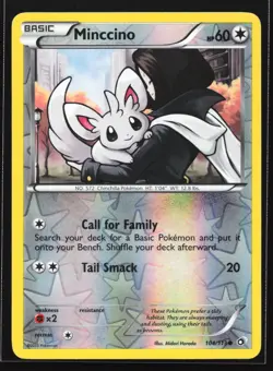 Pokemon Minccino 104/113 Legendary Treasures Reverse Holo NM - Image 1