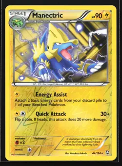 Pokemon Manectric 44/124 Dragons Exalted Reverse Holo Rare NM - Image 1