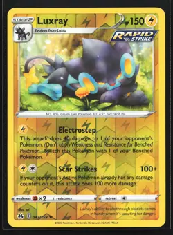 Pokemon Luxray 043/159 Crown Zenith Reverse Holo Rare NM - Image 1
