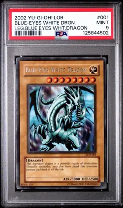 PSA 9 Blue-Eyes White Dragon LOB-001 The Legend of Blue Eyes White Dragon - Image 1