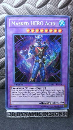 | Yugioh Masked HERO Acid PRC1-EN018 Secret 2012 Premium Collection Tin PL 🔥 | - Image 1