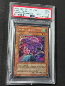 Yugioh PSA 9 Yata-Garasu LOD-000 1st Edition FULL HOLO BLEED - Image 2