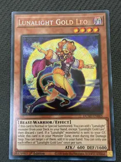 Lunalight Gold Leo DUAD-EN005 1st Edition Secret Rare Yu-Gi-Oh! - Image 1
