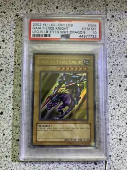 Yugioh Gala The Fierce Knight Lob-006, Curse Of Dragon Lob-066 PSA 10 OG Print - Image 2