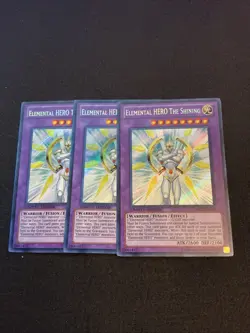 Yugioh 3x Elemental Hero the Shining PRC1-ENV01 - Image 1
