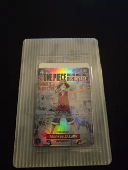 Monkey.D.Luffy College Basketball US Voyage P-055 One Piece Promo Sealed - Image 1