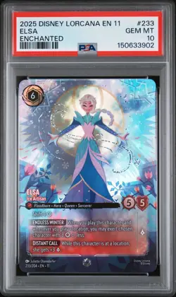 2026 DISNEY LORCANA EN 11-WINTERSPELL ENCHANTED #233 ELSA ICE ARTISAN POP 1 - Image 1