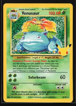 Venusaur 15/102 Celebrations: Classic Collection Classic Collection Pokemon Card - Image 1
