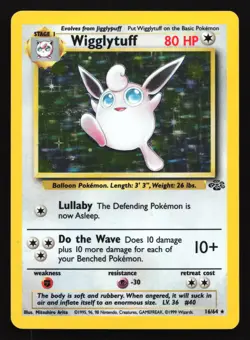 Wigglytuff 16/64 Jungle Holo Rare Pokemon Card - Image 1