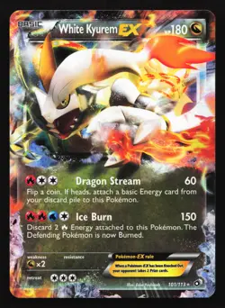 White Kyurem EX 101/113 Legendary Treasures Ultra Rare Pokemon Card - Image 1