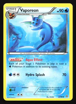 Vaporeon 22/98 XY - Ancient Origins Uncommon Pokemon Card - Image 1