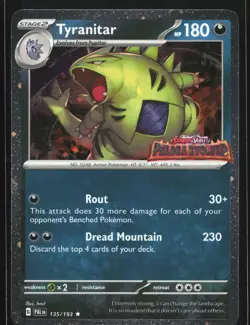 Tyranitar (Paldea Evolved Stamp) 135/193 Cosmos Holo Rare Promo Pokemon Card - Image 1