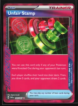Unfair Stamp 165/167 Twilight Masquerade ACE SPEC Pokemon Card - Image 1