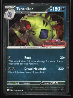 Tyranitar (Paldea Evolved Stamp) 135/193 Cosmos Holo Promo Pokemon Card - Image 1