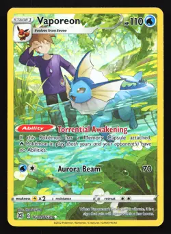 Vaporeon TG02 SWSH09: Brilliant Stars Trainer Gallery Ultra Rare Pokemon Card - Image 1