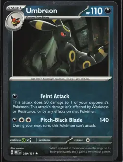 Umbreon 059/131 Prismatic Evolutions Cosmos Holo Costco Exclusive Pokemon Card - Image 1