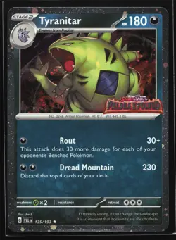 Tyranitar (Paldea Evolved Stamp) 135/193 Cosmos Holo Rare PromoPokemon Card - Image 1