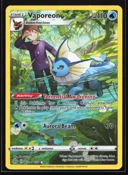 Vaporeon TG02 SWSH09: Brilliant Stars Trainer Gallery Ultra Rare Pokemon Card - Image 1