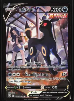 Umbreon V TG22 SWSH09: Brilliant Stars Trainer Gallery Ultra Rare Pokemon Card - Image 1
