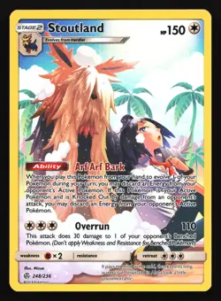 Stoutland 248/236 SM - Cosmic Eclipse Secret Rare Pokemon Card - Image 1