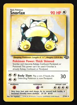 Snorlax 27/64 Jungle Rare Pokemon Card - Image 1