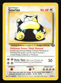 Snorlax 27/64 Jungle Rare Pokemon Card - Image 1
