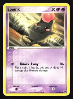 Spoink 65/106 Emerald Common Pokemon Card - Image 1