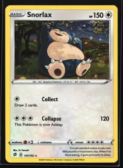 Snorlax 141/192 Rebel Clash Cosmos Holo Rare Promo Pokemon Card - Image 1