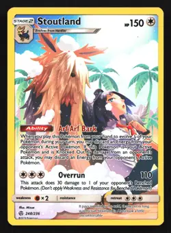 Stoutland 248/236 SM - Cosmic Eclipse Secret Rare Pokemon Card - Image 1
